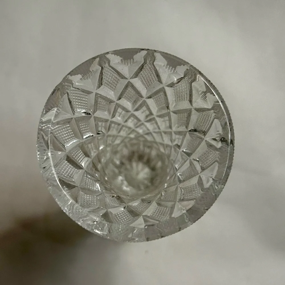 Geometric Cut Art Deco Inspired Glass Shot Glass